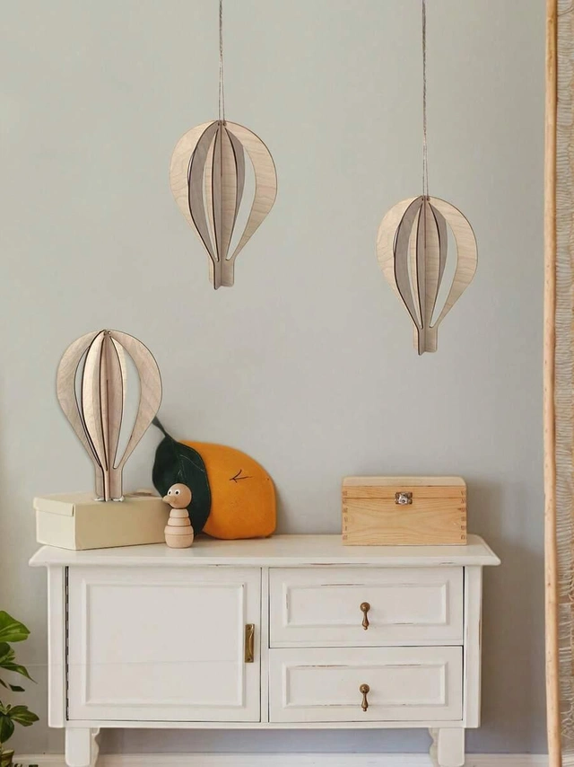 drewniane balony wiszące 3-pack