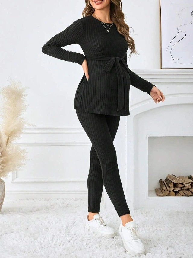 BLUZKA LEGGINSY KOMPLET PRĄŻKI