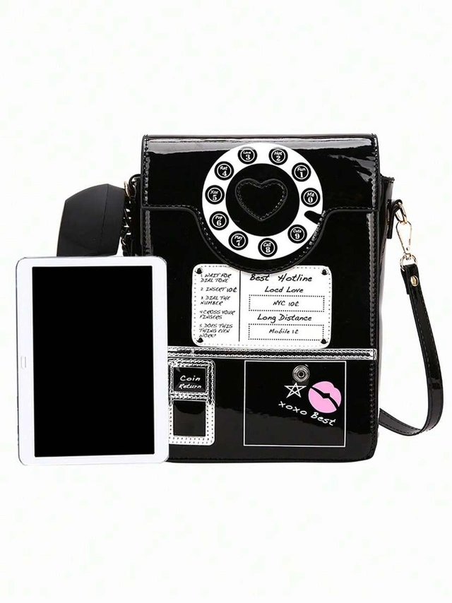 czarna torebka telefon