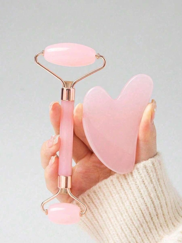 roller do twarzy gua sha zestaw