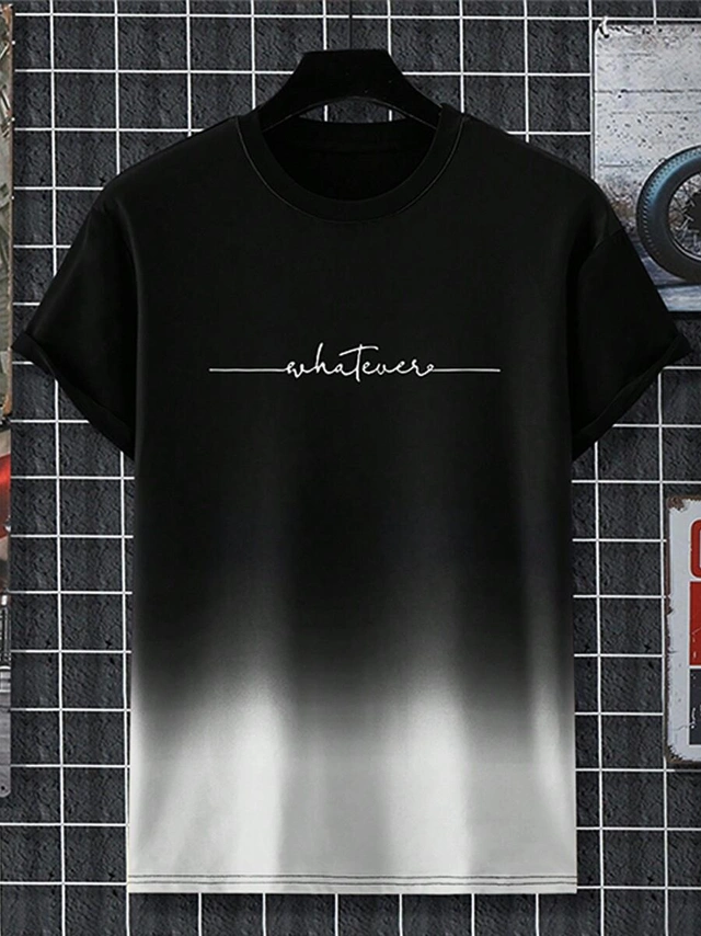 T-SHIRT OKRĄGŁY DEKOLT WZÓR TIE-DYE