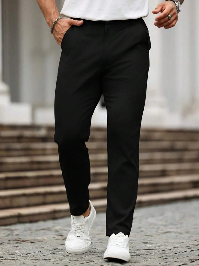 CZARNE ELEGANCKIE SPODNIE
